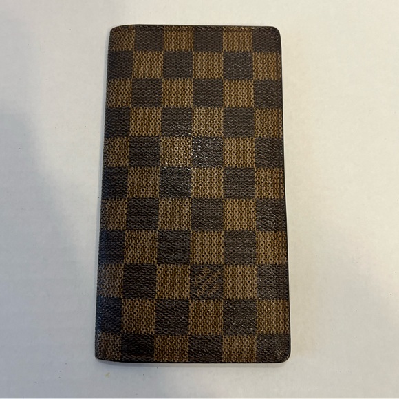 Louis‎ Vuitton Damier Ebene vertical/Checkbook Wallet - Picture 1 of 14